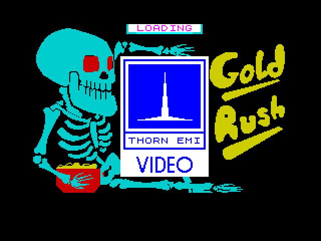 Gold Rush title screen for ZX Spectrum